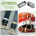 thumbnail image 5 of 1-1/2 Inch 40mm Belt Loop Keepers, Alloy Belt Strap Ring Men's Buckle for DIY Craft Belt Fixing, Light Silver Tone, 5 of 6