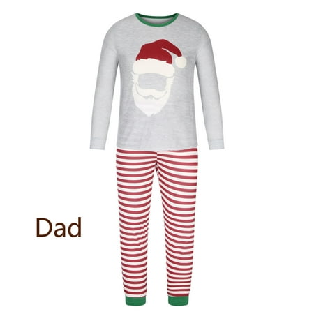 

EQWLJWE Christmas Man Daddy Stripe Print Blouse Tops+Pants Family Clothes Pajamas Christmas Pajamas for Family Holiday Clearance