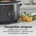 thumbnail image 4 of Set & Forget Programmable Slow Cooker, 15 Cooking Options With 5 Time and 3 Heat Options, Large Dishwasher  Stoneware Crock and Glass, 4 of 5