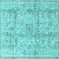 thumbnail image 1 of Ahgly Company Indoor Square Persian Light Blue Traditional Area Rugs, 3' Square, 1 of 4
