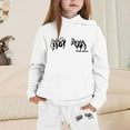 thumbnail image 2 of XEGLSBU Girls Fall Outfits Size 8 Girls Outfits Hoodies Letter Print Sweatshirt Stylish and Comfortable Everyday Wear Fall Outfits for Toddler Girls 2T White Size 7-8 Years, 2 of 4