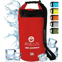 Enthusiast Gear Dry Bag Cooler - Roll Top, Insulated, Leak Proof, Collapsible, Waterproof - 15L