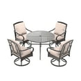 thumbnail image 3 of SUMMIT LIVING 42" Round Outdoor Patio Dining Table with 1.9" Umbrella Hole for 4 People, Black, 3 of 8