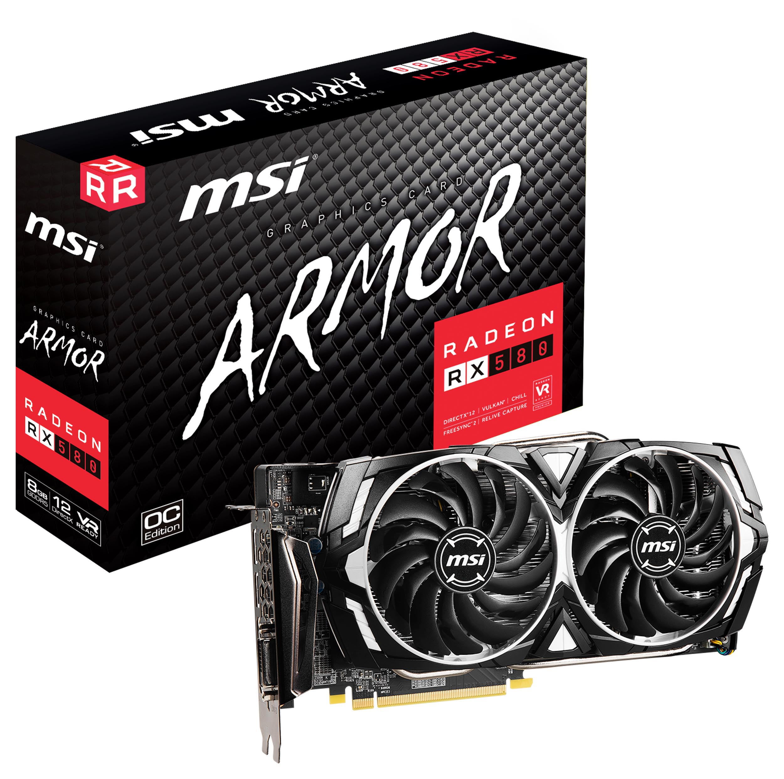 MSI ARMOR Radeon RX 580 ARMOR X Radeon RX 580 Graphic Card - 1366MHz ...