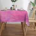 thumbnail image 3 of YFYANG Rectangular Polyester Table Cloth Pink Texture Pattern Table Cover for Indoor Outdoor Kitchen Restaurant Table Decoration Tablecloths，54" X 72", 3 of 9