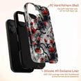 thumbnail image 4 of Gothic Red and Black Rose Thorn Phone Case with Bats, Dark Floral Protective Cover for iPhone 16 15 14 13 12 Pro Max Mini, 4 of 6