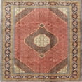 thumbnail image 1 of Ahgly Company Machine Washable Indoor Square Traditional Brown Red Area Rugs, 4' Square, 1 of 7