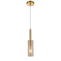 Dainolite 1 Light Pendant in Aged Brass