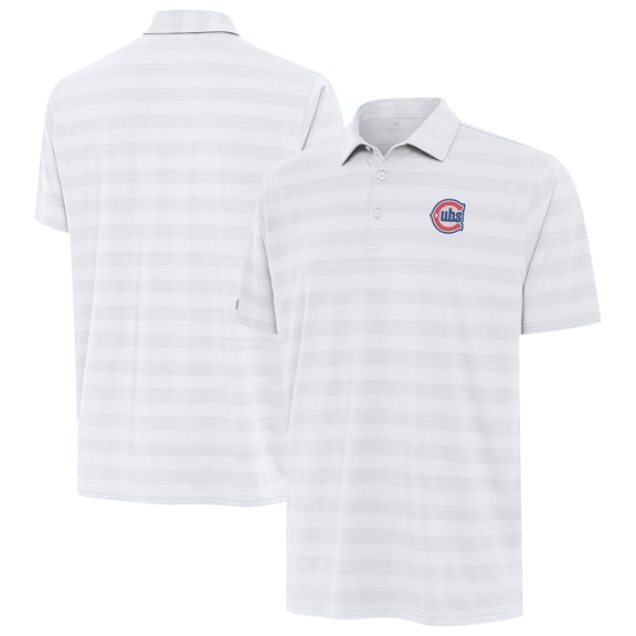 Men's Antigua White Chicago Cubs Alternate Logo Tunnel Polo