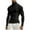 Black, variant on Zylanna Men's High Neck T-Shirts Tee, Buttons Solid Color Turtleneck Long Sleeve Casual Pullover Tops Black