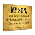 thumbnail image 4 of Scripture Walls  My Son Proverbs 1:8  Scripture Bible Verse Canvas Christian Wall Art Ready to Hang Unframed, 4 of 7