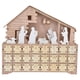 thumbnail image 1 of BRI Calendario de luz LED Calendario de escritorio de madera Adorno de calendario de adviento de Navidad para decoración navideña, 1 of 10