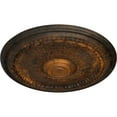 thumbnail image 3 of Ekena Millwork 27"OD x 2 1/2"P Brunswick Ceiling Medallion (Fits Canopies up to 4 1/2"), Hand-Painted Rust, 3 of 5