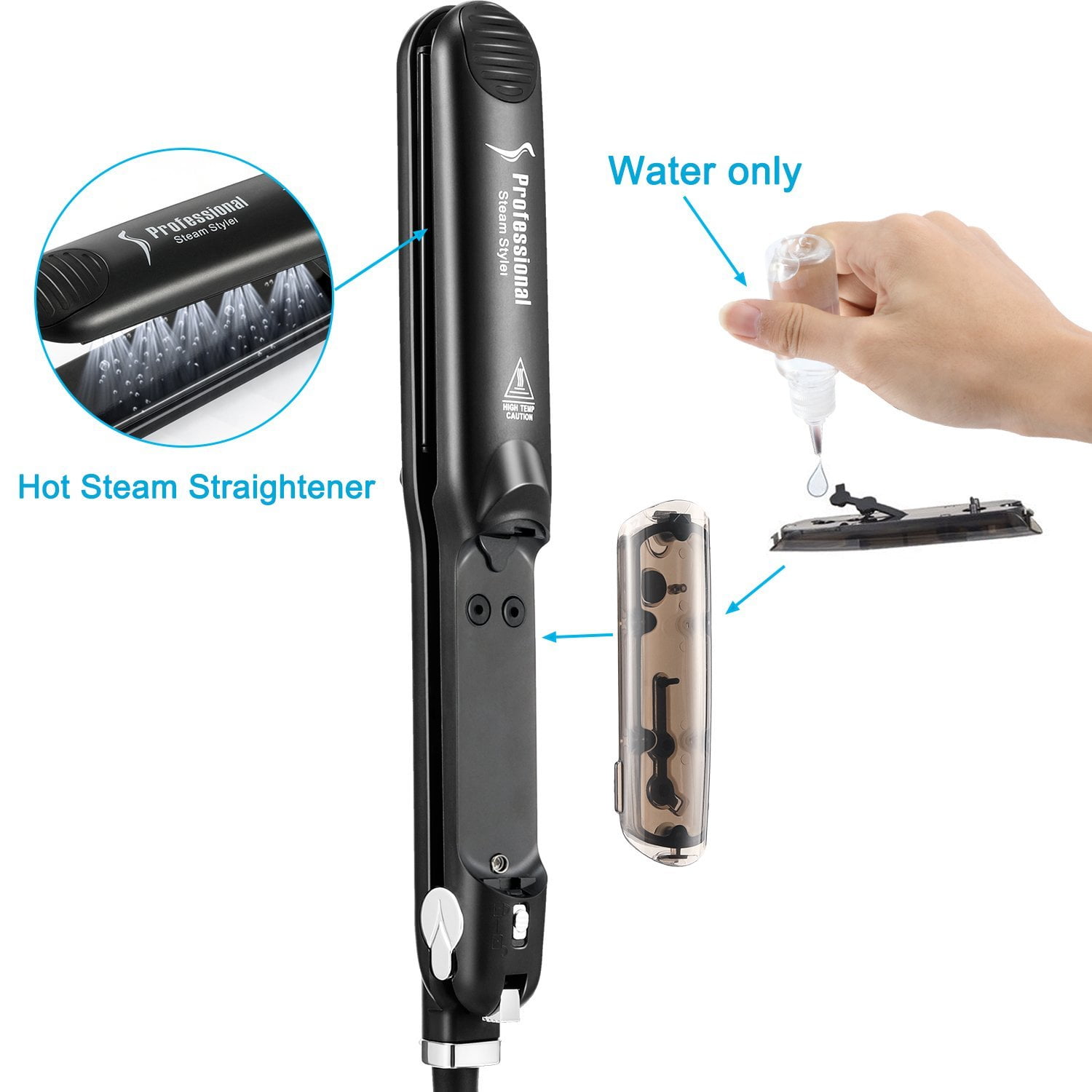 magic professional ceramic steam hair straightener