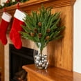 thumbnail image 4 of 1PC Artificial Christmas Greenery Picks,Norfolk Pine Branches with Red Berries and Pine Cones,17.72 Inch Real Touch Faux Stems for DIY Xmas Wreaths,Garlands,Christmas Tree Decor,Floral Arrangements, 4 of 4