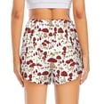 thumbnail image 4 of Uemuo Mushroom Pattern Women's Athletic Shorts High Waisted Running Shorts with Liner Pockets Gym Elastic Workout Shorts-, 4 of 9