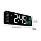 thumbnail image 3 of Reloj Kaireo de liquidación, reloj de pared digital LED grande con pantalla de temperatura, fecha y día, control remoto USB, reloj de casa (1 reloj + 1 control remoto), 3 of 6