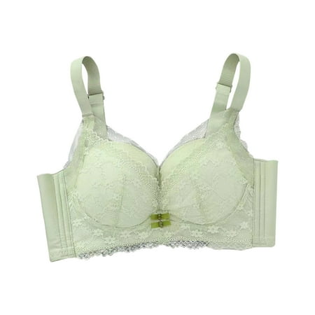 HONHUZH Bras for Women No Underwire Clearance Push Up Breast Bra Small Cup Bra Thin Cotton Adjustable Lingerie XL