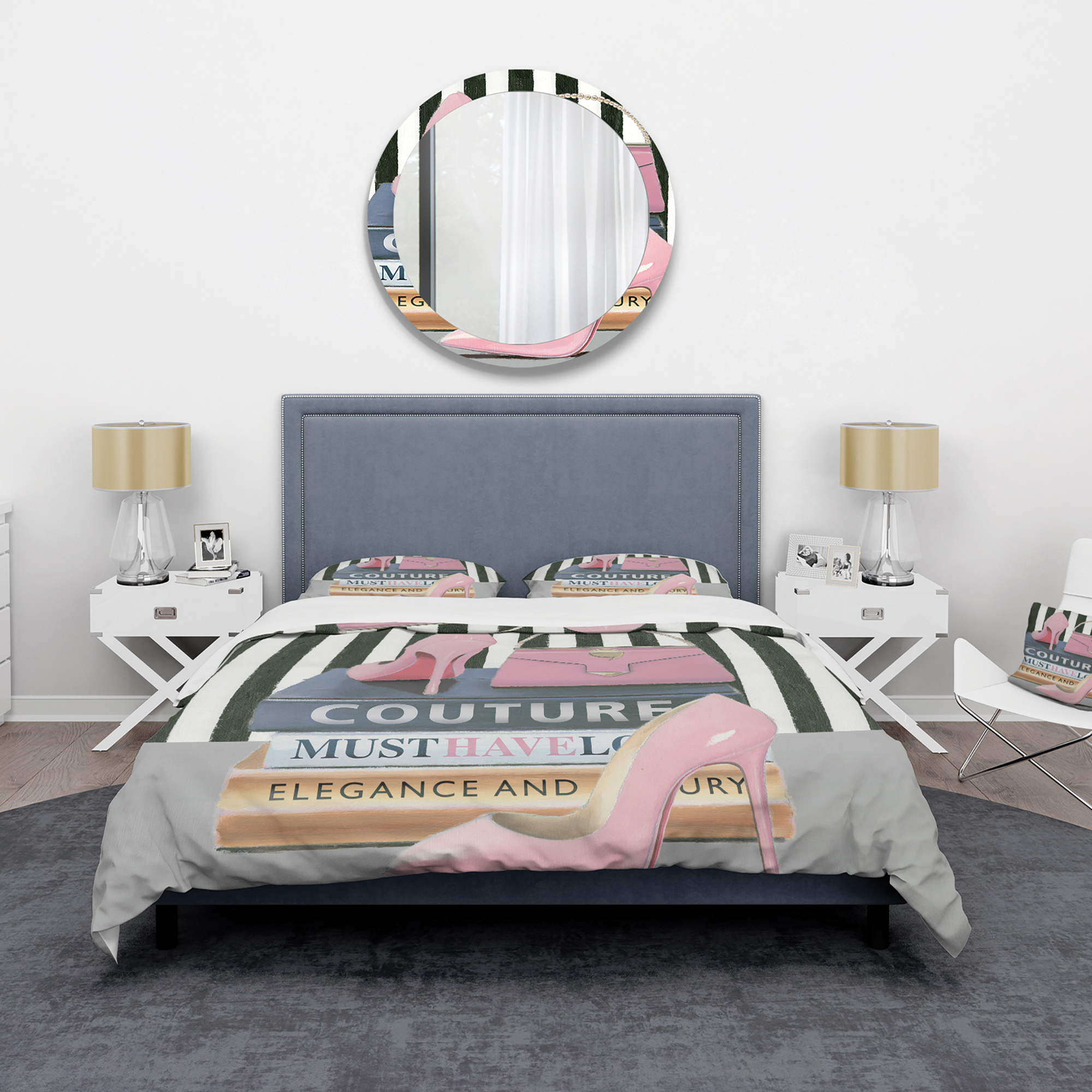 Designart 'Glam fashion High Heels VII' Glam Duvet Cover Set
