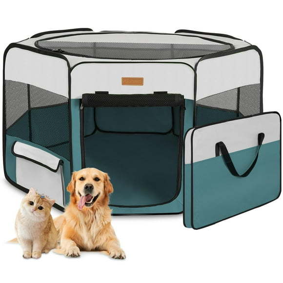 Corralito Portátil Akinerri para Mascotas: Gatos, Perros y Conejos, Azul