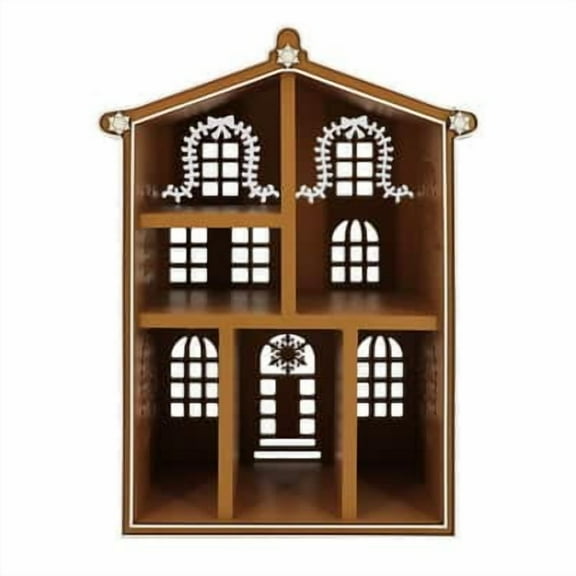 18" Gingerbread House Wood Cubby by Ashland® - Holiday and Christmas Home Decor