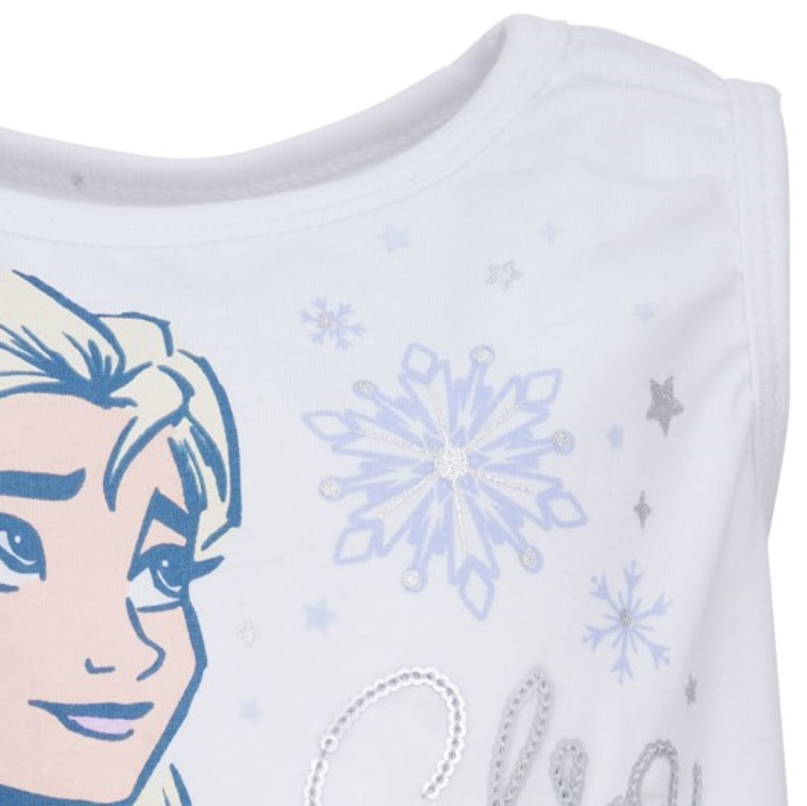 Disney Frozen Elsa Toddler Girls T-Shirt and French Terry Shorts Outfit Set White 2T - image 5 of 5