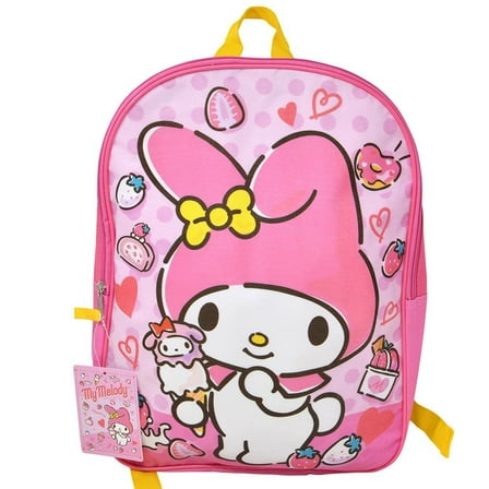 Hello Kitty My Melody 15" Pink School Backpack for Girls
