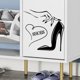 thumbnail image 2 of Adhesivos de pared modernos para zapatos de tacón alto, diseño lineal, PVC, 29,5 x 29,5 cm, 2 of 4