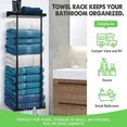 thumbnail image 4 of Wall Mounted Towel Rack for Bathroom, Metal Towel Holder Bar for Rolled & Folded Large Towels, Upgraded Black Bathroom Wall Towel Storage, 4 of 7