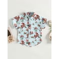 thumbnail image 2 of LMLYSoH Toddler Baby Boys Western Shirts, Summer Short Sleeve Cartoon Print Button Down Shirts, 2 of 9