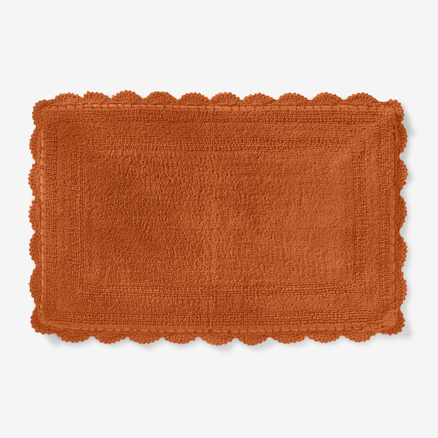 Brylanehome Rectangular Crochet Bath Mat 21X34 Rect, Spice