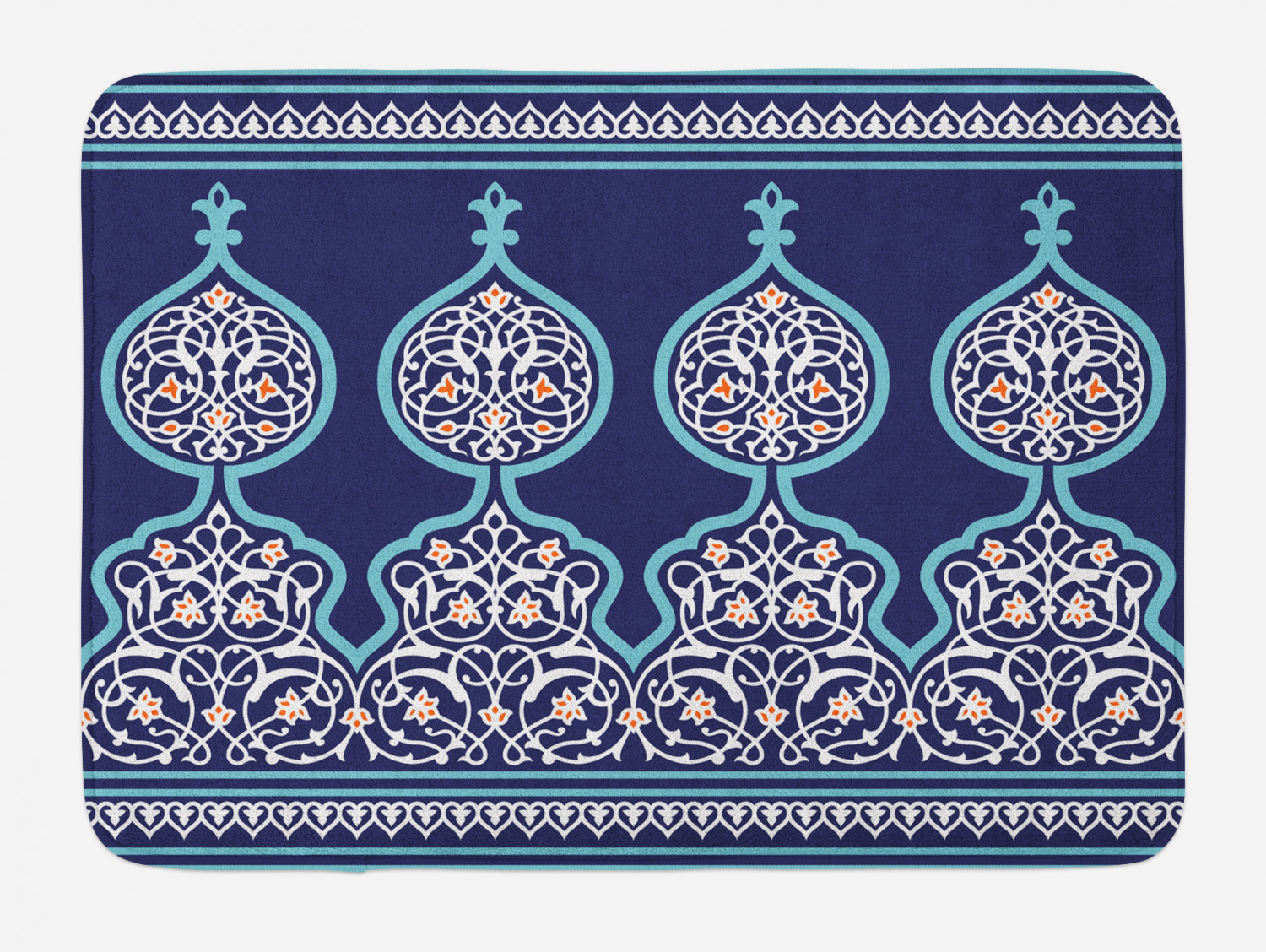 Moroccan Bath Mat, Bohemian Style Ancient Middle Eastern Turkish