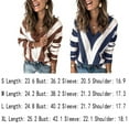 thumbnail image 6 of Inevnen Women's Sweaters Casual Long Sleeve V-neck Striped Fall Pullover Knit Sweater Tops, 6 of 6