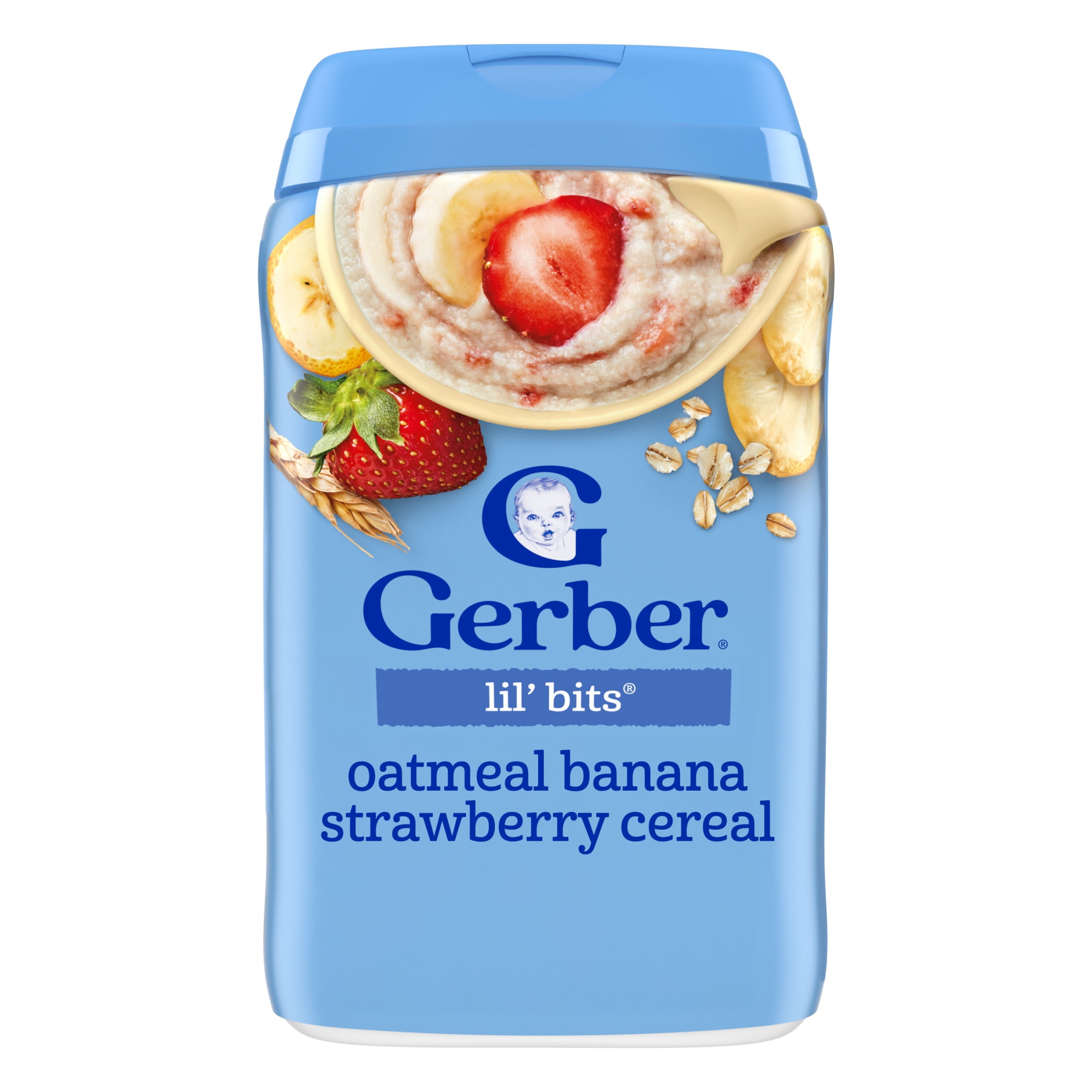 (3 pack) Gerber Stage 3 Baby Food, Oatmeal Banana Strawberry Cereal, Baby Oatmeal Cereal 8 oz