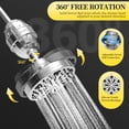 thumbnail image 3 of Filtered Shower Head, 20 Stage Shower Head Filter for Hard Water, 8 Modes Water Softener Shower Head with Filters Remove Chlorine and Harmful Substances, 3 of 6