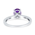 thumbnail image 3 of Accent Art Deco Wedding Ring Black Simulated Amethyst CZ 925 Sterling Silver Size 6, 3 of 5