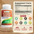 thumbnail image 3 of Best Naturals Pumpkin Seed Oil Softgels, 1000 Mg, 180 Ct, 3 of 10