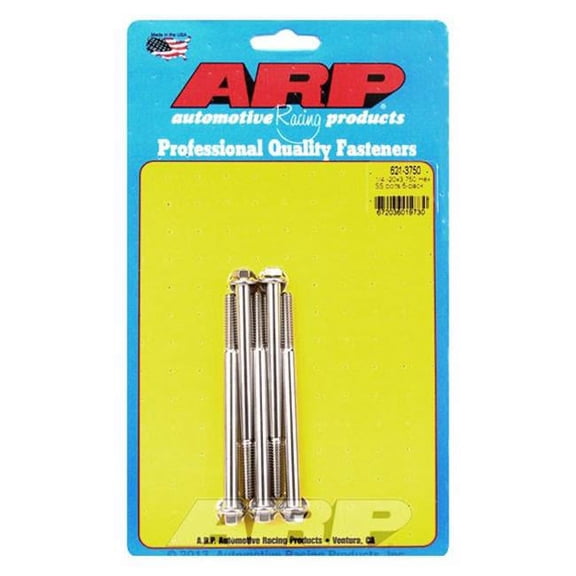 ARP 621-3750 0.25-20 x 3.75 in. Stainless Steel 6 Point Bolt Kit - Set of 5