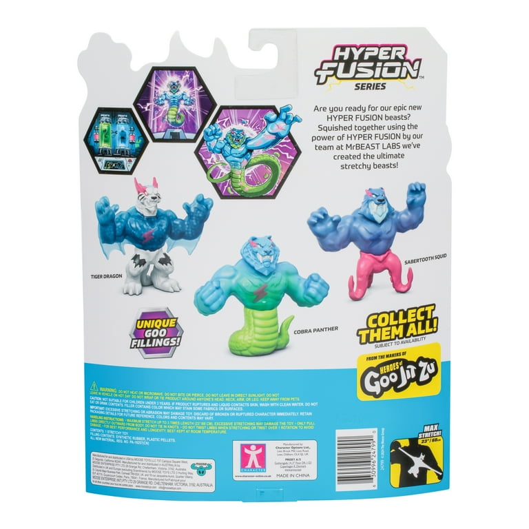MrBeast Lab Hyper Fusion Tiger Dragon 5 Inch Stretchy Hero,Stretch