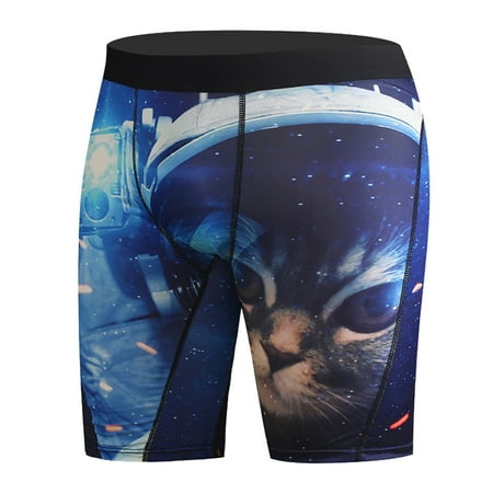 

Pxiakgy lingerie for women Men s Fashion Skinny Sports Anti-Wear Leg Ice Silk Digital Boxer Briefs Blue + M