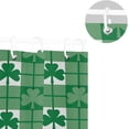 thumbnail image 5 of FREEAMG St. Patrick's Day Clover Plaid Shower Curtain with Hooks, Waterproof Washable Fabric Shower Curtain for Bathroom Bathtub Decor, 60"x 72", 5 of 6