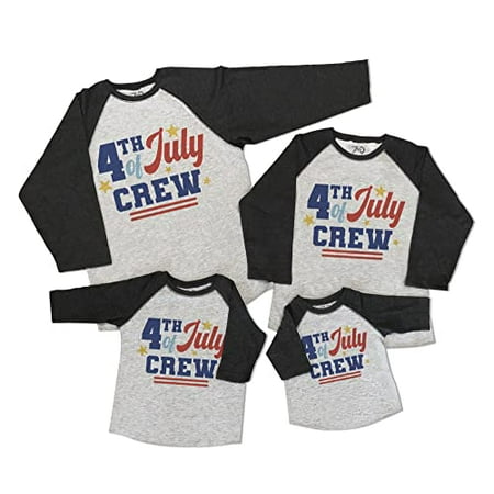 

7 ate 9 Apparel Matching Family 4th of July Shirts - 4th of July Crew Grey Shirt 18 Months