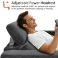 thumbnail image 4 of MCombo 3 Seater Wall Hugger Power Reclining Sofa Couch for Living Room, Fabric, Dark Grey, 4 of 7