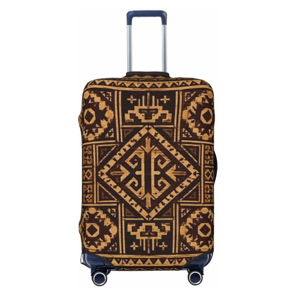 Tribal Motif Art Poster Travel Luggage Cover Suitcase Protector Fit for 18-32 Inch Baggage