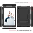 thumbnail image 4 of Dteck Case For Samsung Galaxy Tab A8 10.5" X200/X205/X207,Shockproof 3-Layer Protection Rubber Rugged Case Heavy Duty Kickstand Cover for Galaxy Tab A8 10.5-inch (2022),Black, 4 of 7