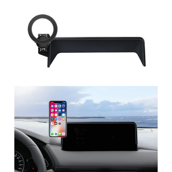 MaserWeller Car Phone Holder for Mazda CX-5 2021-2025 Accessories 10.25-Inch Screen Fixed Clip, 360° Rotation Phone Mount Compatible with MagSafe, Cell Phone Holder That Does Not Affect Air Vent