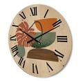 thumbnail image 3 of Designart 'Abstract Colorful Geometric Art Collage III' Modern Wood Wall Clock, 3 of 5