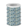 thumbnail image 2 of 5 Rolls Christmas Ribbon 1.5 inch Wide Decorative Ribbon for Gift Wrapping and Holiday Decorations Blue and Green Flowers, 2 of 7
