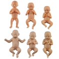 thumbnail image 2 of Baby Doll Figurine Mini Resin Figurines Decoration Realistic Style Hand-Carved Art 6Pcs, 2 of 3