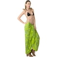 thumbnail image 2 of HAPPY BAY Women's Beach Bathing suit Wrap Bikini Swimwear Swim Cover up Summer Wraps Swimsuit Beachwear Sarong Coverups Skirts for Women One Size Floral, Green, 2 of 4